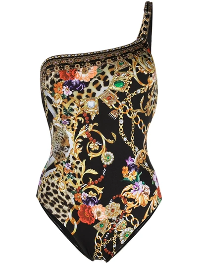Camilla A Night In The 90s One-shoulder One-piece Swimsuit In Multi