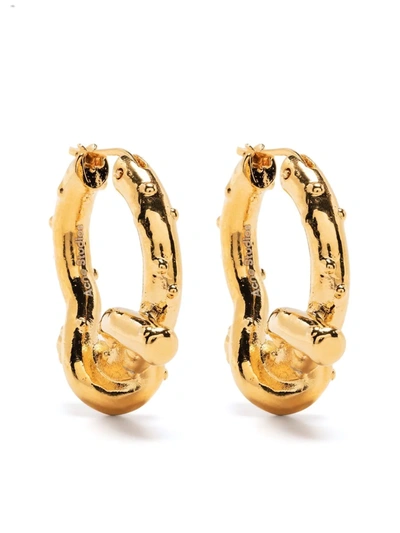 Acne Studios Knot-design Earrings In Gold