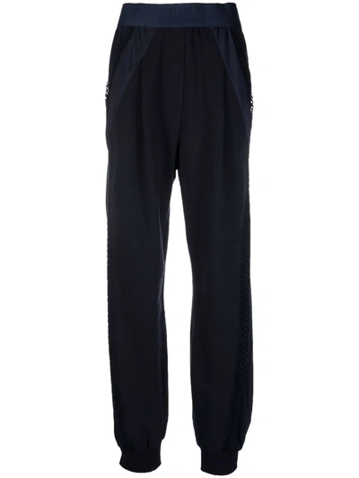 Alberta Ferretti Athleisure Organic Fleece Joggers In Blu