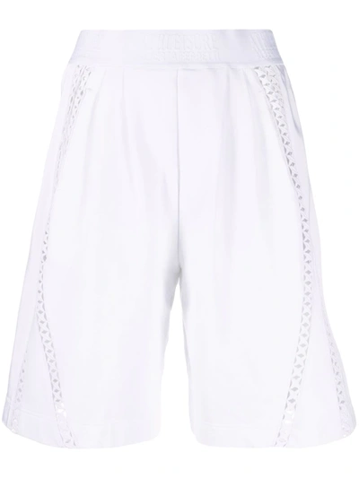 Alberta Ferretti Cut-out Detail Shorts In White