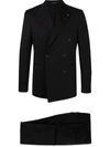 Tagliatore Vesuvio 2 Petti Blu 54 Lana 44 Poliest 2 Elastan Dresses Blue In Black