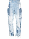 FRAME PATCHWORK-DESIGN DENIM JEANS