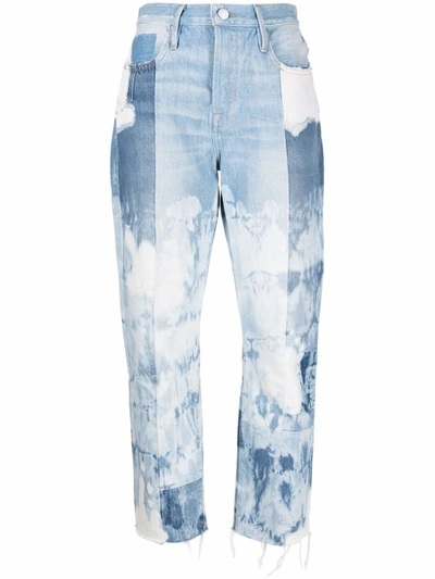 Frame Patchwork-design Denim Jeans In Blue