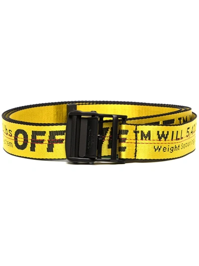 Off-white Industrial Branded Belt In Yellow