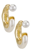 8 Other Reasons X Revolve Otter Pearl Hoop In Metallic Gold