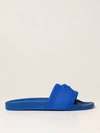 Versace Medusa Rubber Pool Slide Sandals In Royal Blue