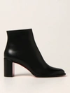 Christian Louboutin 70mm Adoxa Leather Ankle Boots In Black