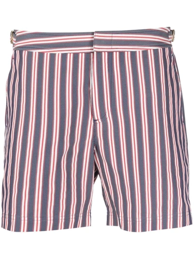 Orlebar Brown Striped Adjustable-fit Swim Shorts In Multicolor