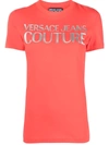 Versace Jeans Couture Iconic Logo T-shirt In Poppy Rosso