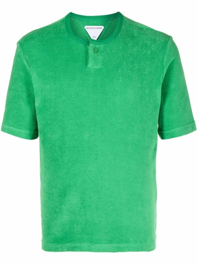 Bottega Veneta Towelling Short-sleeve Shirt In Green