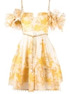 ZIMMERMANN POSTCARD BOW BODICE MINI DRESS