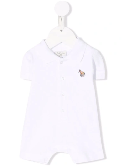 Paul Smith Junior Babies' Zebra Logo Embroidered Shorties In White