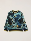 Dolce & Gabbana Abstract-print Cotton Sweatshirt In Blue