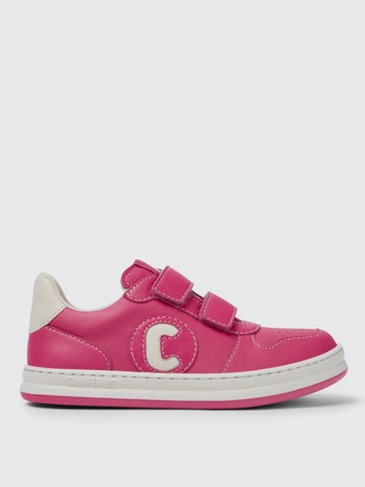 Camper Kids' Runner  Trainers In Leather In Pink