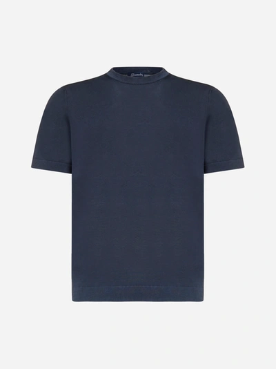 Drumohr Cotton T-shirt In Blue 3