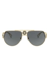 VERSACE 60MM AVIATOR SUNGLASSES