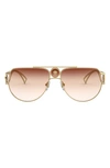 VERSACE 60MM AVIATOR SUNGLASSES