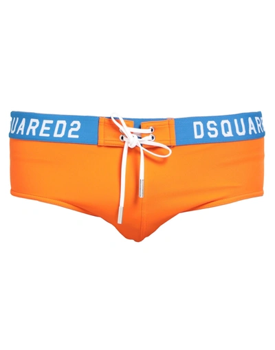 Dsquared2 Bikini Bottoms In Orange