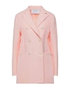 Harris Wharf London Overcoats In Light Pink