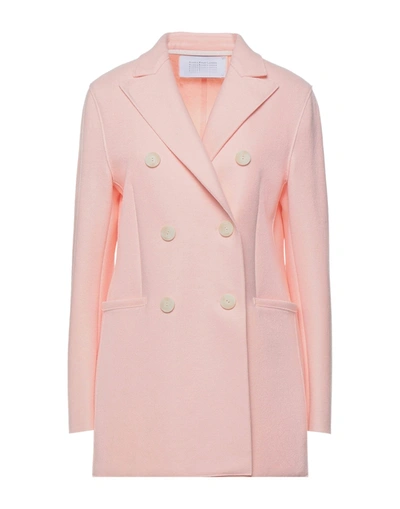 Harris Wharf London Overcoats In Light Pink