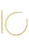 Allsaints Large Studded Hoop Earrings In Gold