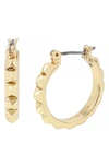 Allsaints Small Studded Hoop Earrings In Gold