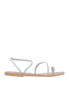 Ancient Greek Sandals Braided Open-toe Sandals In White