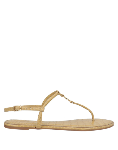 Tory Burch Toe Strap Sandals In Yellow