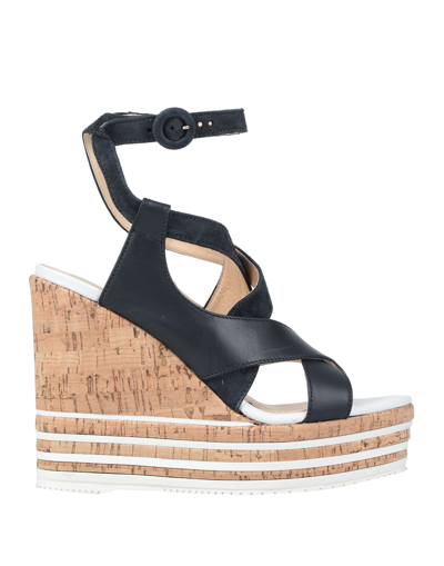 Hogan Sandals In Black