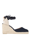 Castaã±er Castañer Woman Espadrilles Midnight Blue Size 10 Textile Fibers In Dark Blue