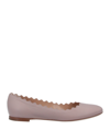 Chloé Women Ballerinas In Pastel Pink
