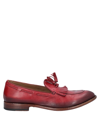 CALPIERRE CALPIERRE MAN LOAFERS RED SIZE 9 SOFT LEATHER
