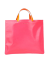 Comme Des Garçons Colour-block Square Tote Bag In Pink