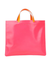 Comme Des Garçons Colour-block Leather Tote Bag In Pink