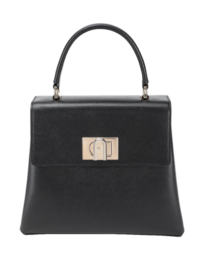 Furla 1927 S Top Handle Woman Handbag Black Size - Soft Leather