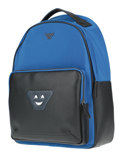 Emporio Armani Backpacks In Bright Blue
