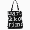 Marimekko Black/white Pattern-print Tote Bag In Black