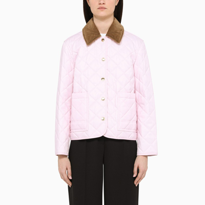Burberry Candy Pink Quilted Barn Jacket