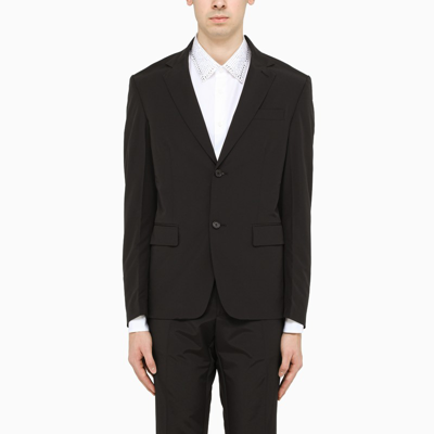 Prada Black Wool Blend Single-breasted Blazer