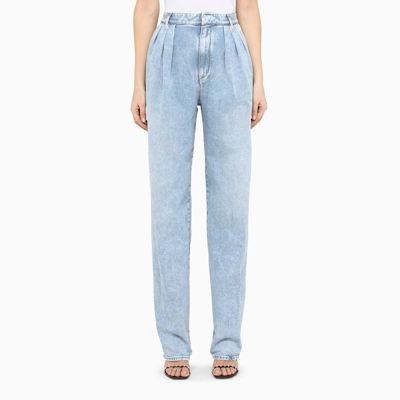 Dsquared2 Pleated Mom-fit Jeans In Light Blue