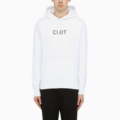 Clot Logo-print Cotton Hoodie In White