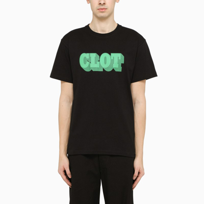 Clot Black/green Printed Crewneck T-shirt