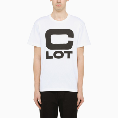 Clot White/black Printed Crewneck T-shirt