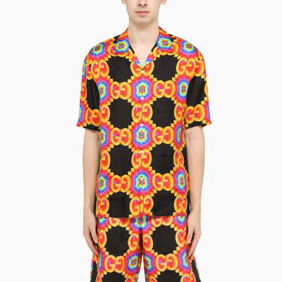 Gucci Multicolour Gg Graphic Motif Short-sleeved Shirt