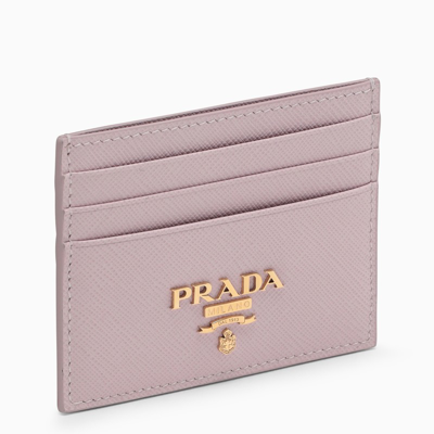 Prada Pink Card Holder In Saffiano