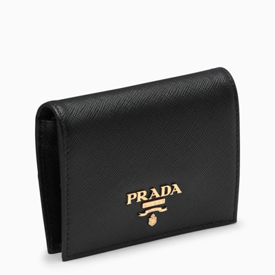 Prada Black Saffiano Leather Small Wallet