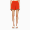 Alanui Palm Springs Orange Gloss Knit Shorts In Orange