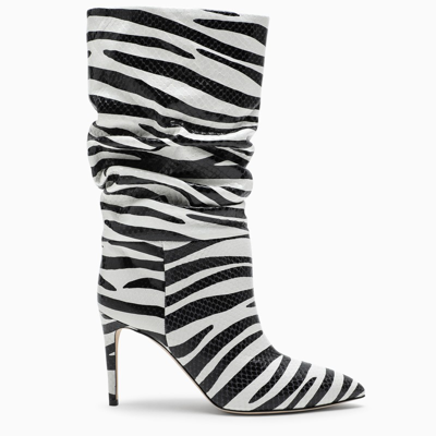 Paris Texas Black And White Mama 95 Zebra Print Boots