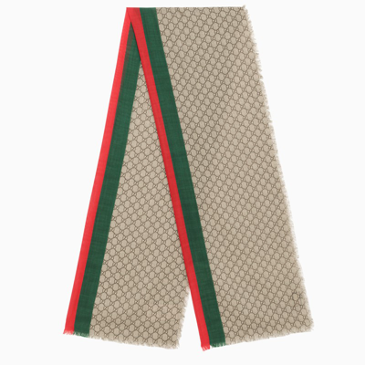 Gucci Gg And Web Print Scarf