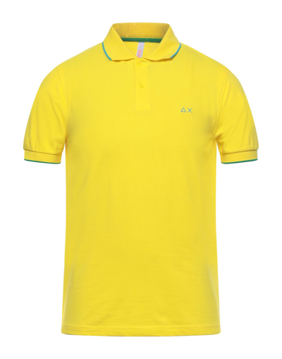 Sun 68 Polo Shirts In Yellow